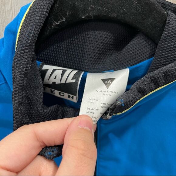 Tail Tech Blue Windbreaker Track Jacket Full Zip Cycling Running Womens XS - Picture 4 of 5